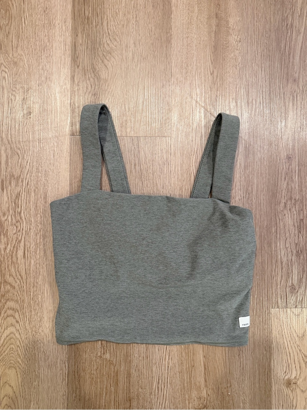Vuori Grey Crop Tank Top